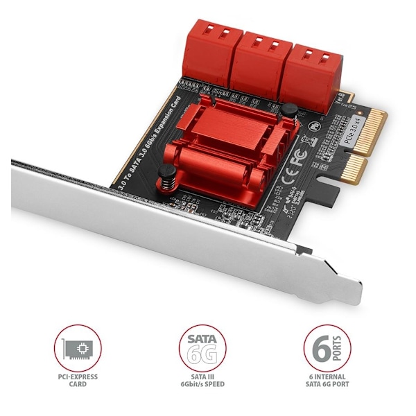 AXAGON, PCIe Controller 6x SATA 6G, PCES-SA6