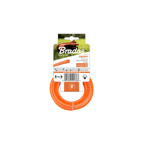 TRIMMER line, firkantet 2,4mm x 100m - kort