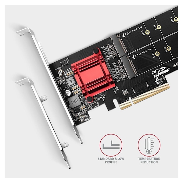 AXAGON, PCIe 2x NVMe M.2-controller, PCEM2-ND