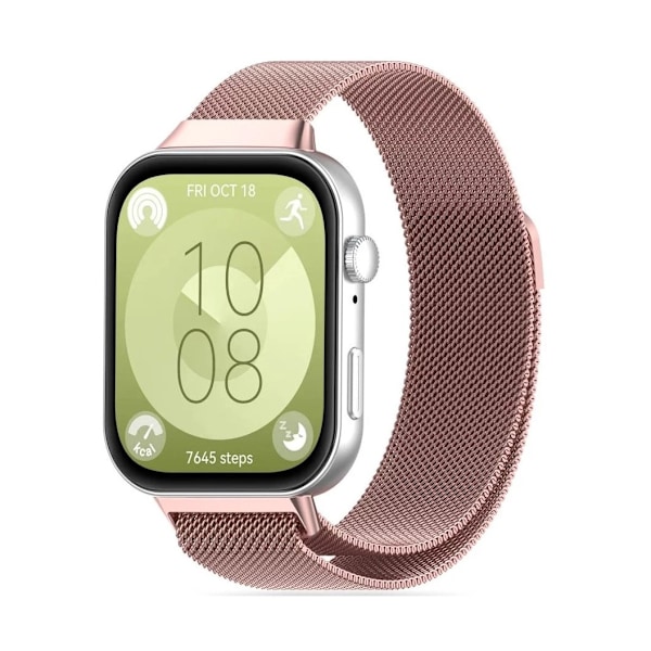 Tech-Protect kellon ranneke MilaneseBand Huawei Watch Fit 3, ruusukulta