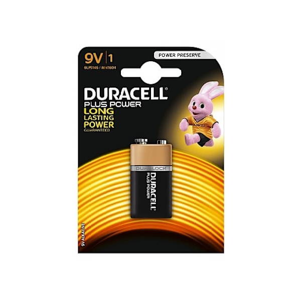 Batteri E-Block 9V MN 1604 6LR61-1BB, Duracell