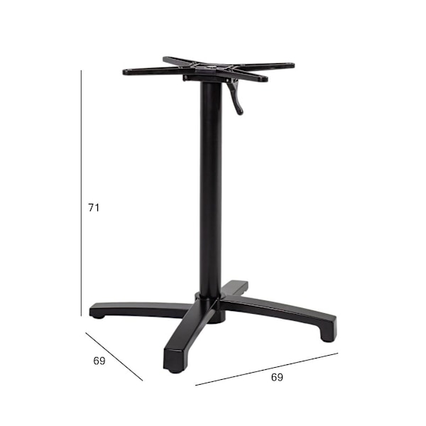 Bordben BISTRO 69x69xH72cm, sort