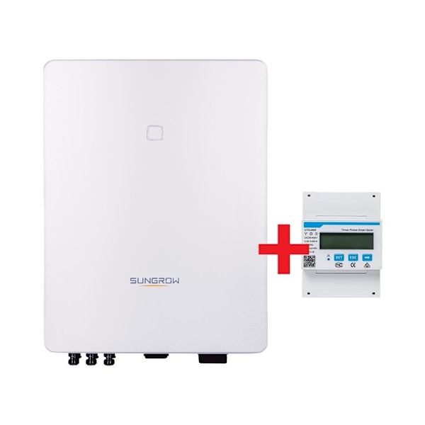 SUNGROW, vaihtosuuntaajahybridi SH10RT-20-V11_S 10kW 2MPPT + DTSU666-20 älymittari 3x100A CT-puristimilla, ASH00132