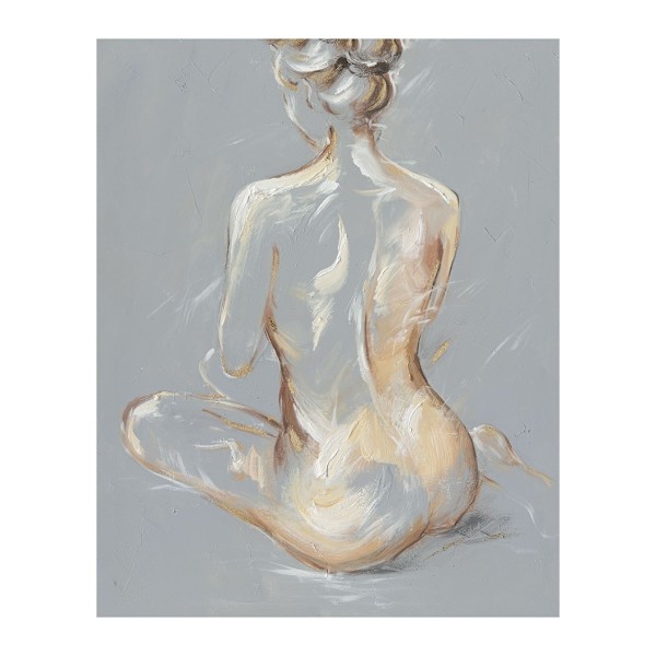 Öljymaalaus 80x100cm, istuva nainen