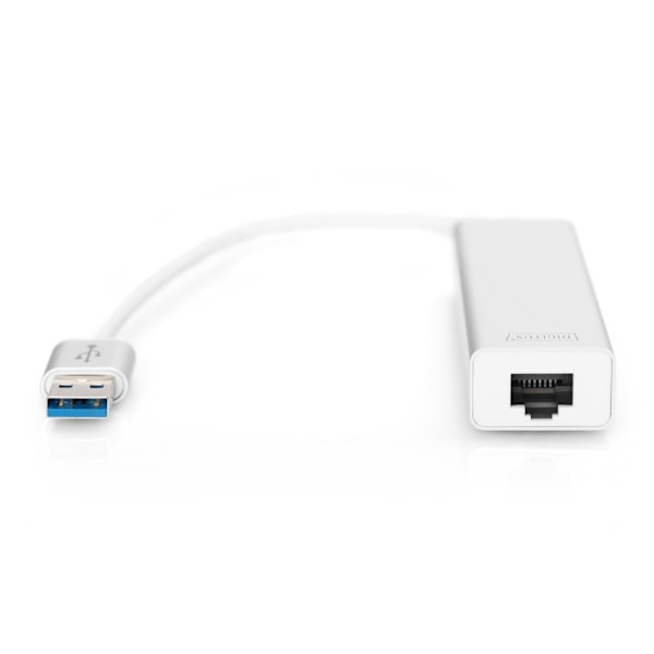 Digitus, USB-keskitin, 3-porttinen USB-keskitin ja Gigabit LAN-sovitin, DA-70250-1