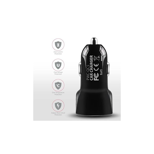AXAGON, Dobbelt biloplader, 31,5W, PWC-QC5