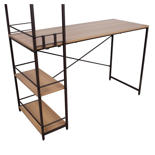 Skrivebord STUDY 120x51xH120cm, eik/brun