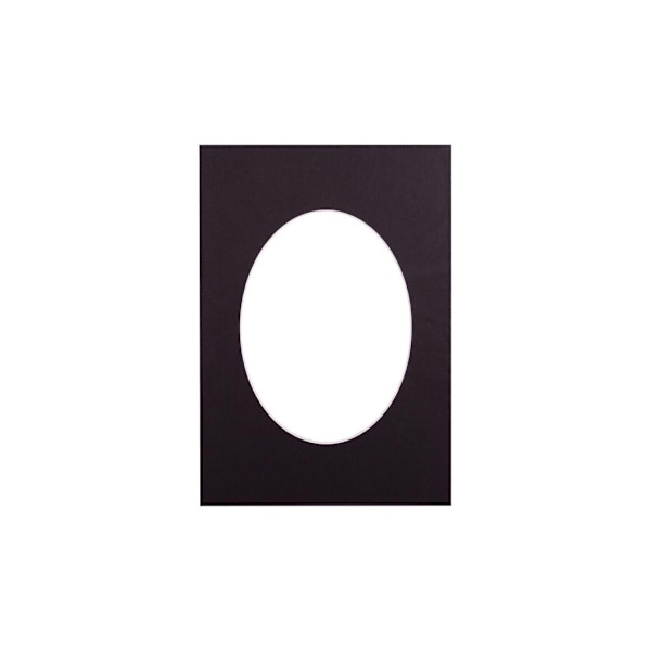 Passepartout 15x21, sort oval