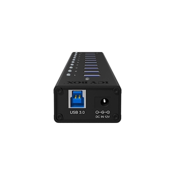 Raidsonic, USB Hub, 10 portar USB 3.0 Hub, Icy Box IB-AC6110