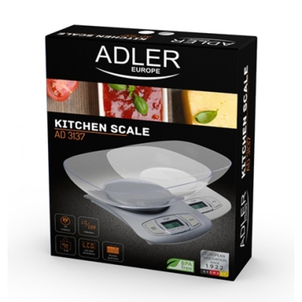Keittiövaaka AD3137 W, Adler