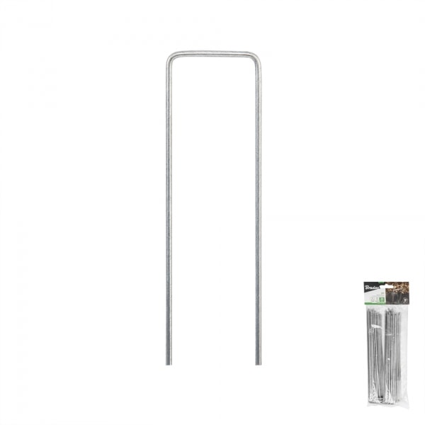 Set med 5 produkter. Galvanized metal pin in the shape of "U" width 3cm / height 20cm