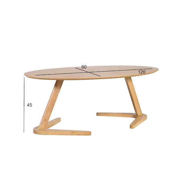 Sofabord LANA 120x60xH45cm, eg