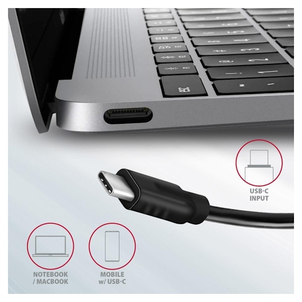 AXAGON, SuperSpeed ​​USB-C 10 Gbps SPEEDSTER 4 Hub, HMC-4G2