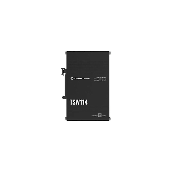 Teltonika, DIN-skinnekontakt, TSW114 Sort