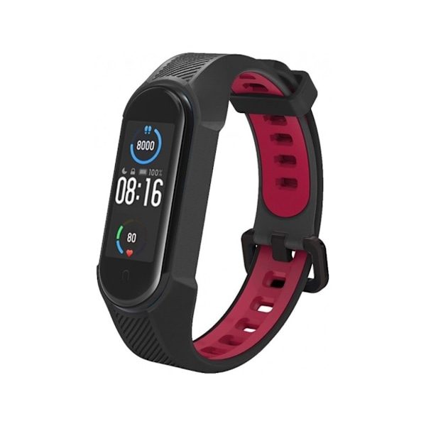 Tech-Protect urrem Armor Xiaomi Mi Band 5/6, sort/rød