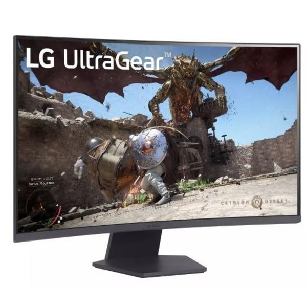 LCD-skärm 32gs60qc-b (32", gaming/böjd, panel va, 2560x1440, 16:9, 180 hz, matt, 1 ms, tilt, 32gs60qc-b), Lg
