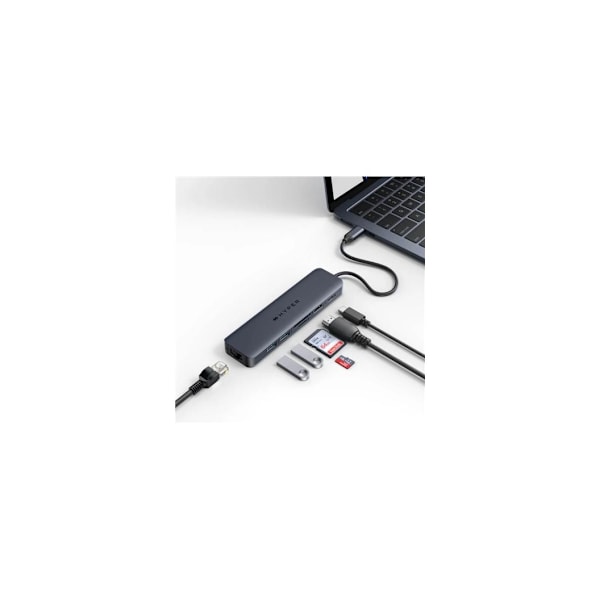 Hyper, HyperDrive EcoSmart Gen.2 Universaali USB-C 7-in-1 -keskitin, 100 W PD Power Pass-thru