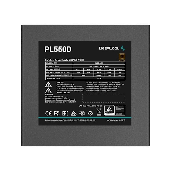 Deepcool, PSU, PL550D-FC