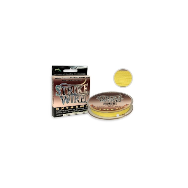 Strike-Pro flätad fiskelina Strike Wire 135m 0,23mm 16kg gul