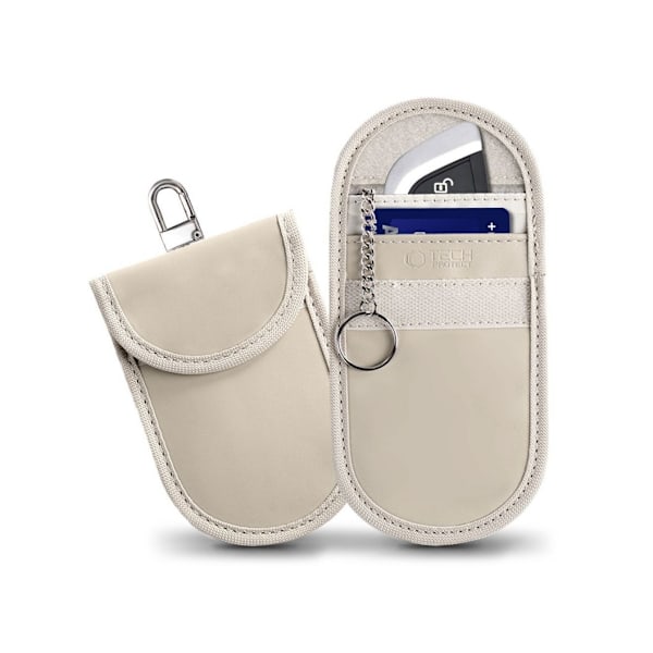 Tech-Protect car key pouch RFID Signal Blocker KLR100, beige