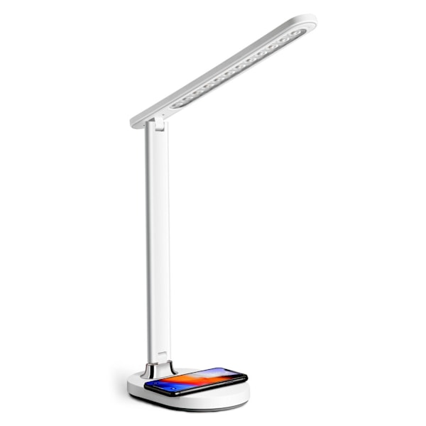 Platinet bordslampa med trådlös laddare PDL081W 18W QI, vit (45244)