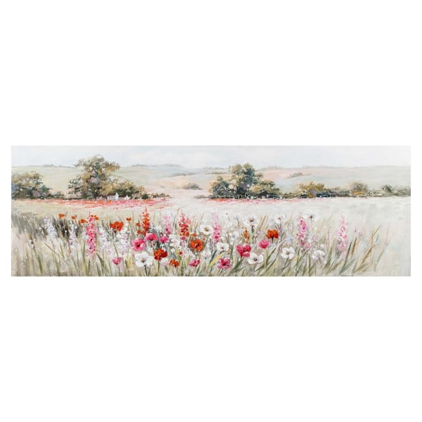 Oliemaleri 50x150cm, valmuer