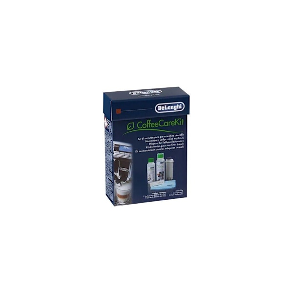 Delonghi, DLSC306 ylläpitohoitosarja papu-kuppi- ja espressokeittimille, sisältää viisi puhdistustarviketta