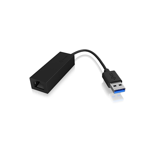 Raidsonic, USB-A til RJ45, USB 3.0 (A-Type) til Gigabit Ethernet-adapter, IB-AC501a Sort