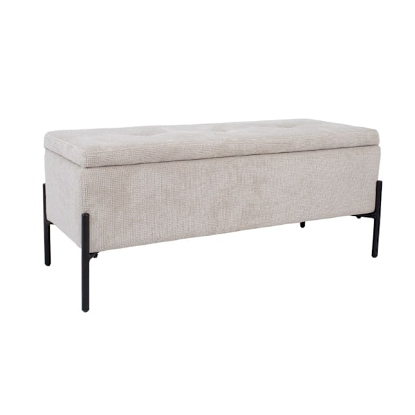 Bænk RORI med opbevaringsboks, beige