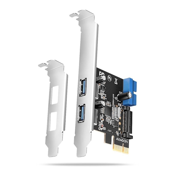 AXAGON, PCI-Express-kortti, jossa on pari sisäistä ja pari ulkoista USB 5Gbps -porttia, PCEU-232RS