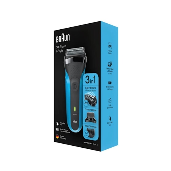 Braun, parranajokone trimmerillä, Shave&Style 310BT