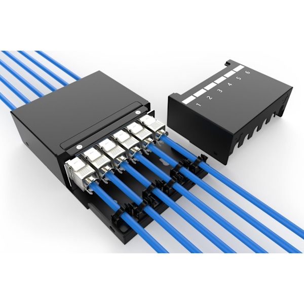 Digitus, konsolideringspunktboks, 6-ports Keystone-moduler med intelligent kabelhåndtering, DN-93708-6