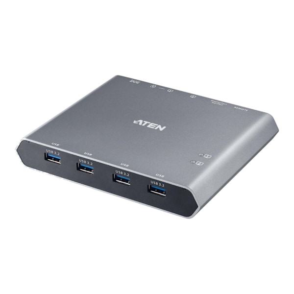 Aten, 2-portars 4K USB-C KVM dockningsswitch, US3311 Silver