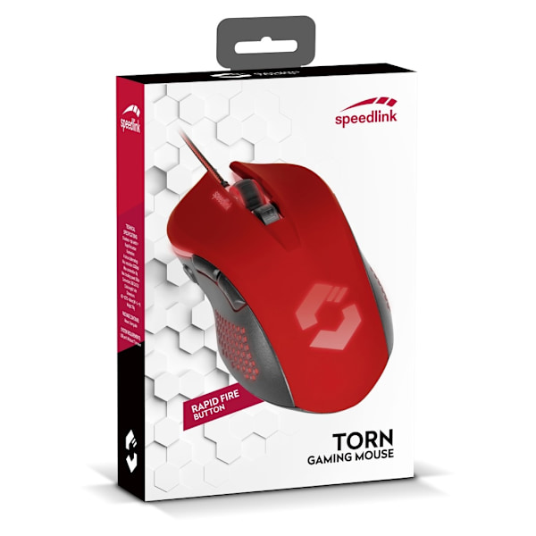 Speedlink mus revet, rød/sort (SL-680008-BKRD)