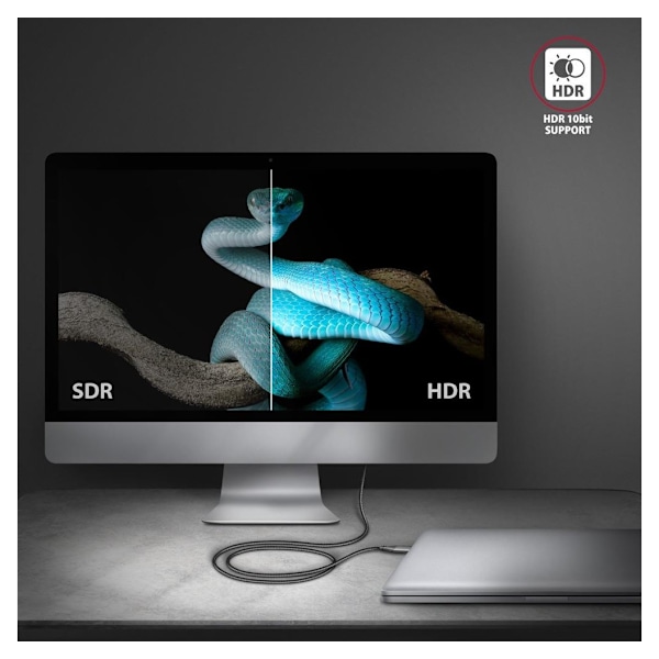 AXAGON, USB-C till HDMI, Aktiv omvandlare
