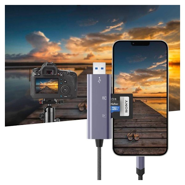 Tech-Protect kortläsare Ultraboost SD/microSD Lightning/USB