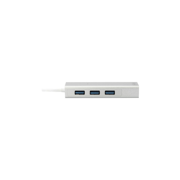 Digitus, USB-keskitin, 3-porttinen USB-keskitin ja Gigabit LAN-sovitin, DA-70250-1