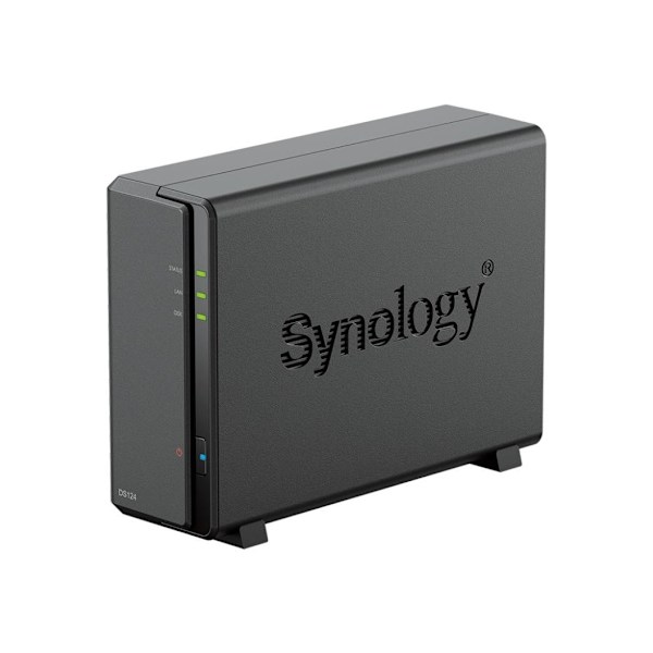 Nas lagringstorn 1bay/no hdd ds124, Synology