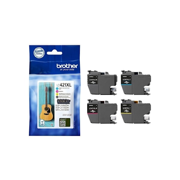 Brother, Brother LC421XL - 4-pak - XL - sort, gul, cyan, magenta - original - blækpatron, Brother LC, LC421XLVAL