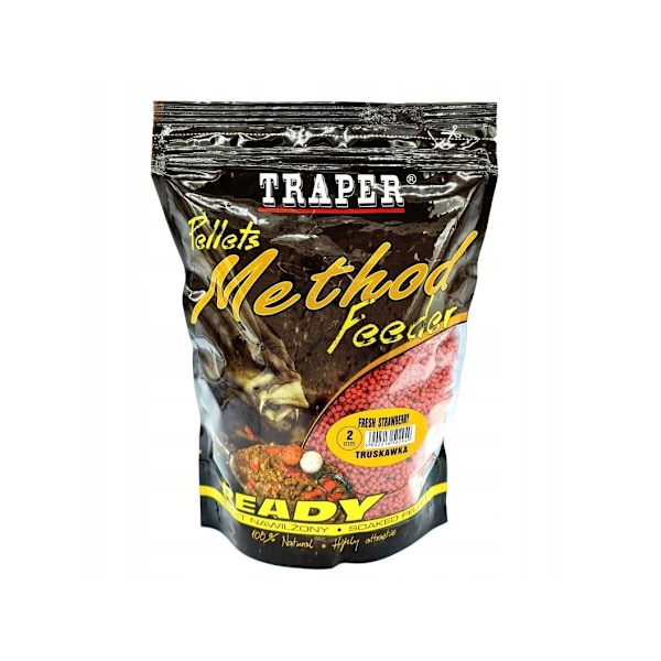 TRAPER Metode Feeder Pellet Jordbær 2mm/500g