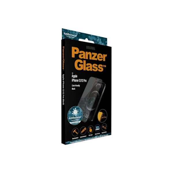 PanzerGlass, Apple, Til iPhone 12/12 Pro, Glas, Sort, 100% touch, Belægningen er giftfri, Etuivenligt