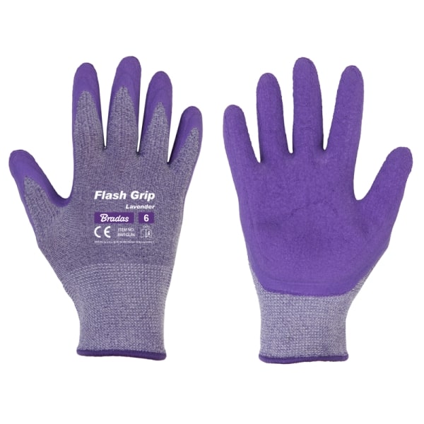 24 tuotteen paketti. Käsineet FLASH GRIP LAVENDER, koko 8, Bradas