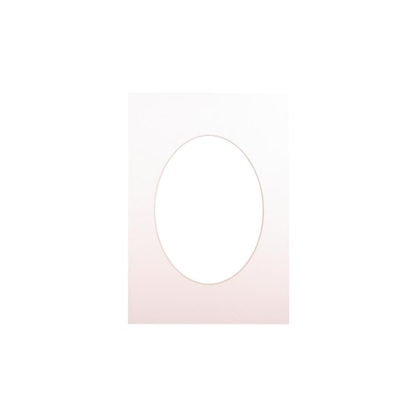 Passepartout 21x29,7, myk hvit oval