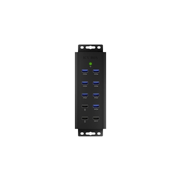 Raidsonic, USB-keskitin, 7-porttinen teollisuuskeskitin, IB-HUB1703-QC3