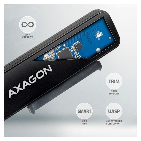 AXAGON, USB-C 5 Gbps - SATA 6G, 2,5" SSD/HDD SLIM Adapter, ADSA-FP2C