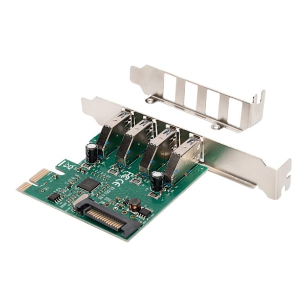 Digitus, USB 3.0, 4 porter, PCI Express tilleggskort 4 porter A/F ekstern, VL805 brikkesett, DS-30221-1