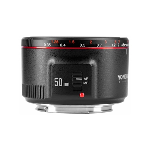 SLR-objektiv YN 50 mm F/1.8-objektiv för Canon EF, Yongnuo Svart