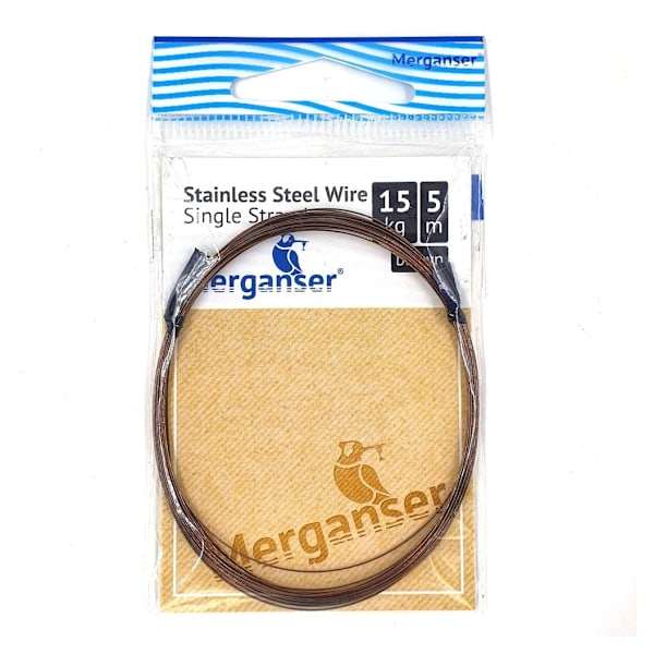 Fører i rustfrit stål, 15 kg, 5 m, brun, 1 stk, Merganser