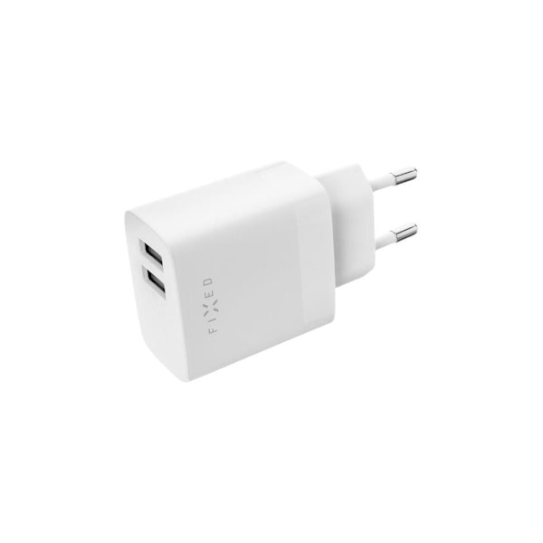 FAST Dubbel USB-resladdare 17W, Vit