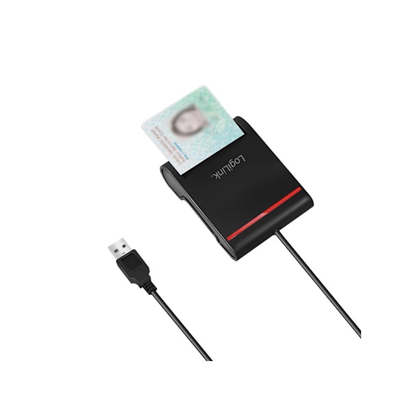 Logilink, kortleser, USB 2.0 kortleser, for smart ID, CR0047